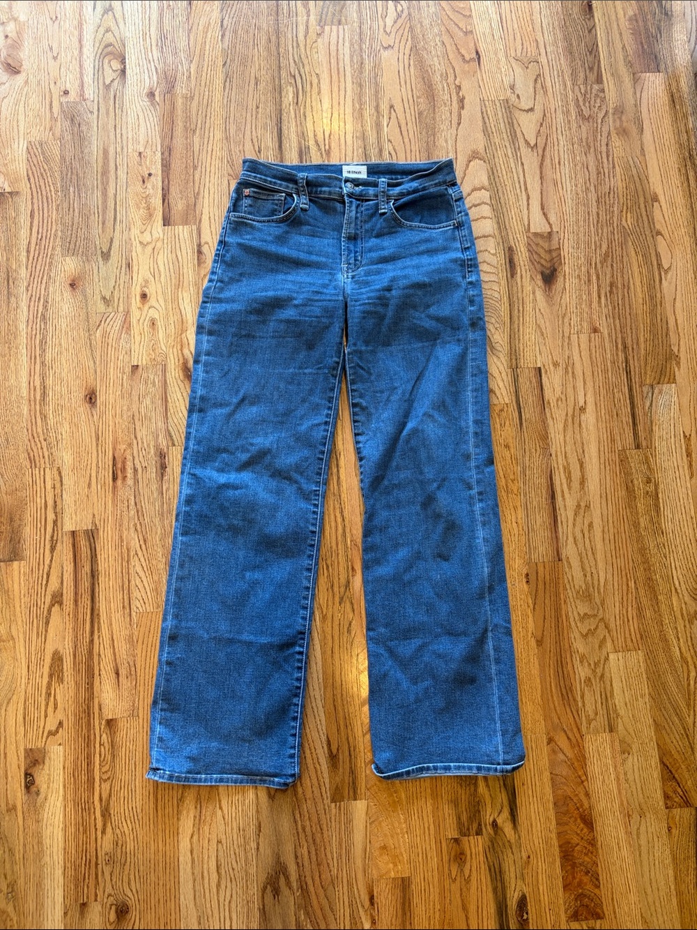 Hudson Jeans High-Rise Wide-Leg Jeans in Dark Blue Denim